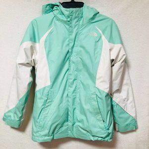 Aqua & White The North Face Girls HyVent Jacket